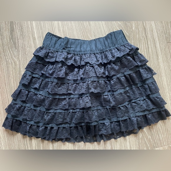 Abercrombie & Fitch Navy Blue Lace Skirt - Picture 1 of 3